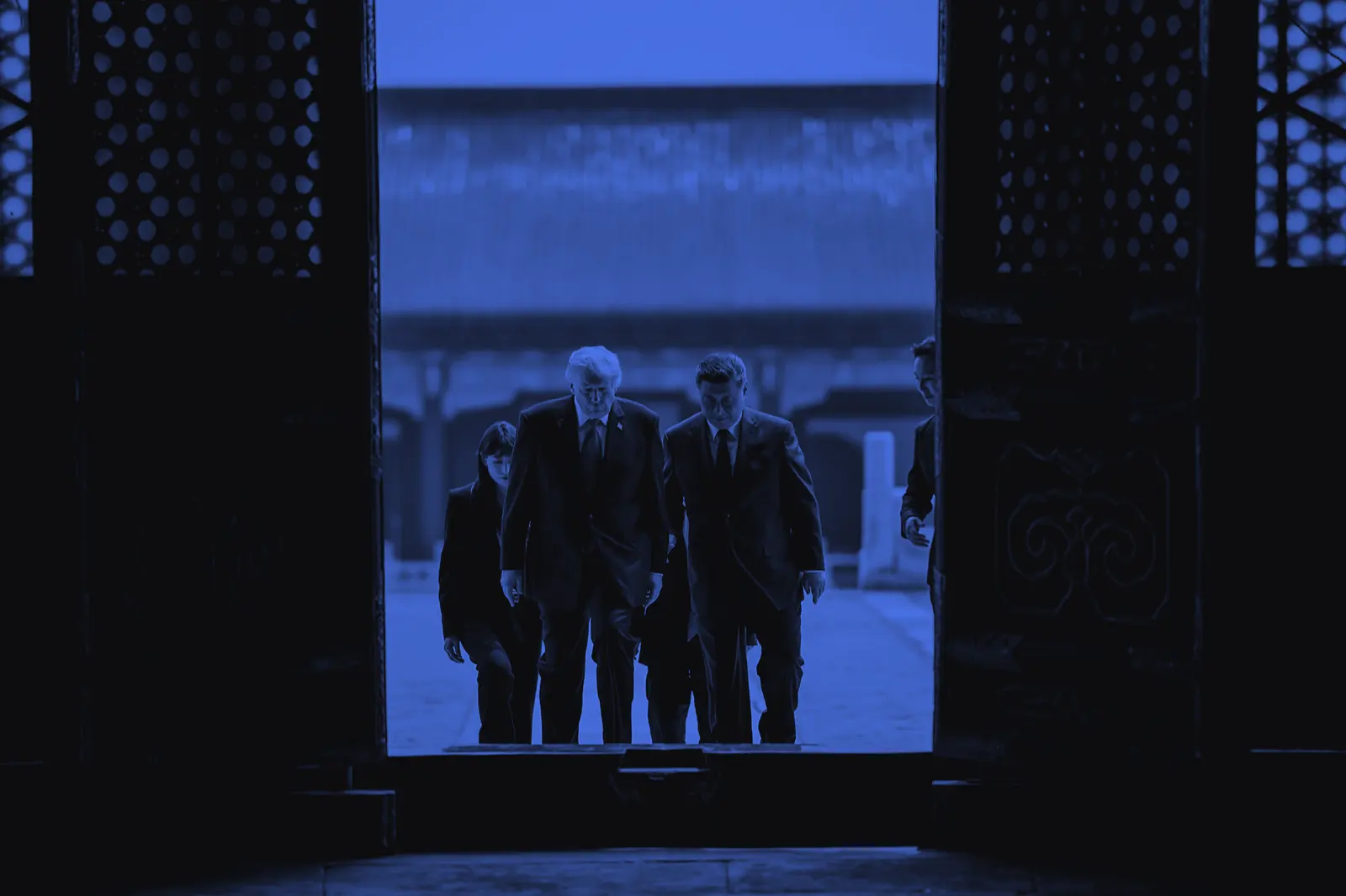 Plate II · Beijing, 14 May 2026 · Both sides in the doorway
